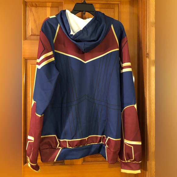 Captain Marvel Hooded Zip Hoodie - Picture 2 of 3